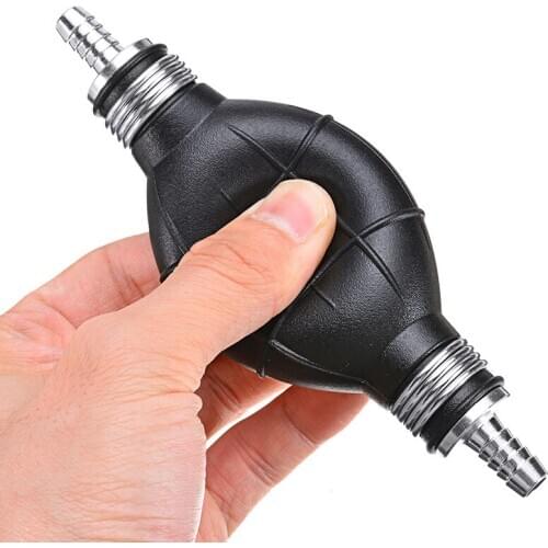 Fuel Pump 8mm Line Hand Primer Bulb Gas Petrol Rubber & Aluminum All Fuels Length Used For Car Boat Marine