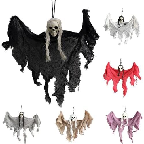 Halloween Hanging Skull Head Ghost Haunted House Escape Horror Props Ornament Halloween Decoration Party Decoration