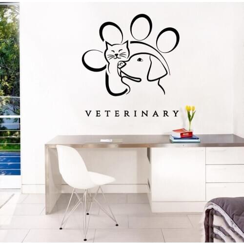 Animal Veterinary Pet Care Wall Art Animal Sticker Decal Home Living Room And Bedroom Decoration A003070