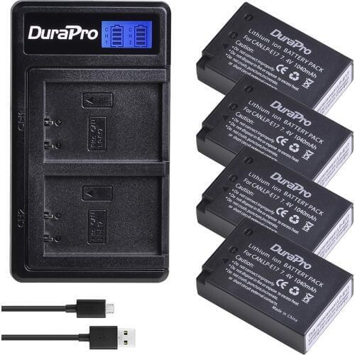 LP-E17 LP E17 1040mAh 7.4V Camera Battery Charger Set Optional for Canon EOS Rebel T6i 750D T6s 760D M3 8000D Kiss X8i