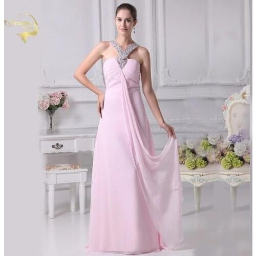 Free Shipping Sexy Hot Sale Women Long Evening Dresses Sweetheart Vestidos Green Pink Chiffon Woman Party Dress 2021 New Arrival