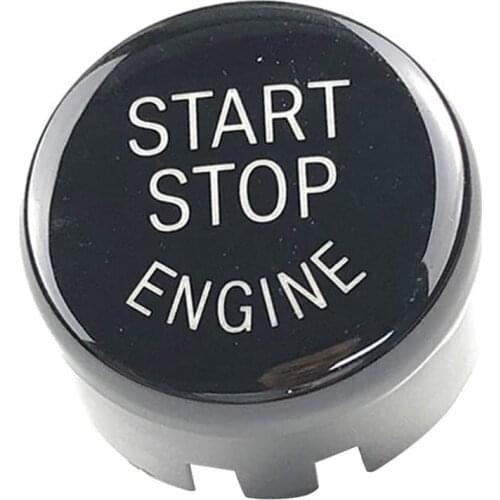 0.98'' Car Engine Start Stop Button Cover Trim With Off Button (Black)