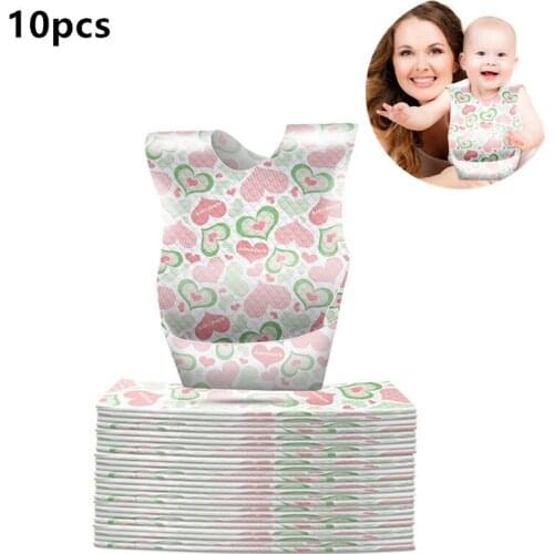 10pcs disposable baby bibs kids babador bandana bibs for babies Scarf boys Girls Infant burp Cloths newborn Saliva Towel