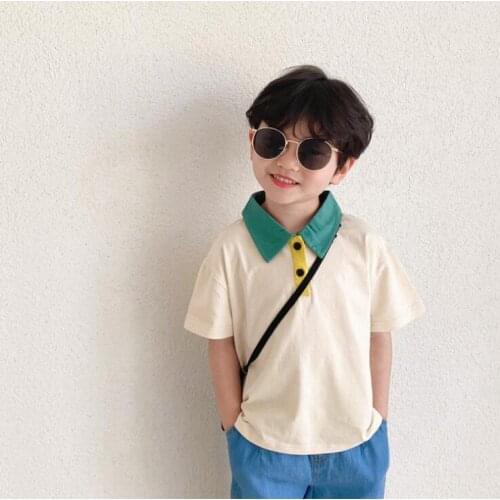 2021 new arrival girls boys summer holes short sleeve casual cotton kids t-shirt