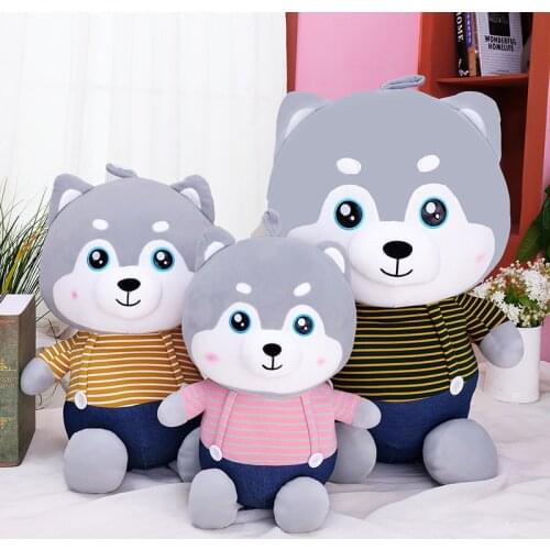 28-90cm Creative Husky Dog Plush Toys Stuffed Soft Kawaii Animal Cartoon Pillow Dolls for Kids Baby Children Birthday Gifts