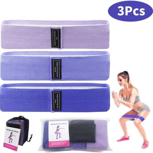 3Pcs Yoga Resistance Deep Squat Bands Set for Women Exercise Hip Bands Sport Elastic Workout Belt for Fitness Home Gym Equipment