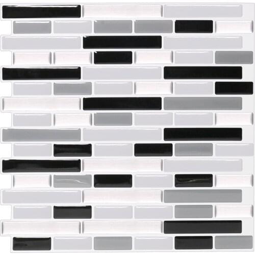 3D Wall Sticker Epoxy Mosaic Self-adhesive Tile Epoxy Bathroom Kitchen Home Decoration Oil-proof Waterproof Wall Sticker