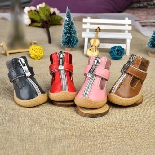 4PCS Antiskid Puppy Shoes Pet Protection Soft-Soled Pet Dog Shoes Autumn/Winter Waterproof Prewalkers Soft Supplies Pet Paw Care