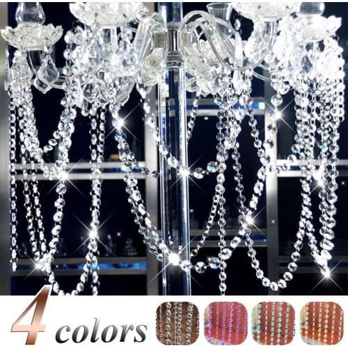 Acrylic Crystal Rhinestone Bead Garland Curtain Chandelier Wedding Beautiful Elegant Decent Home Decoration DIY Accessories