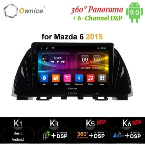 Ownice carplay Android 10 4Gb+64Gb Car Radio 2 Din GPS Navi 4G DSP 360 Panorama Optical for Mazda 6 Atenza 2013 2014 2015 2016