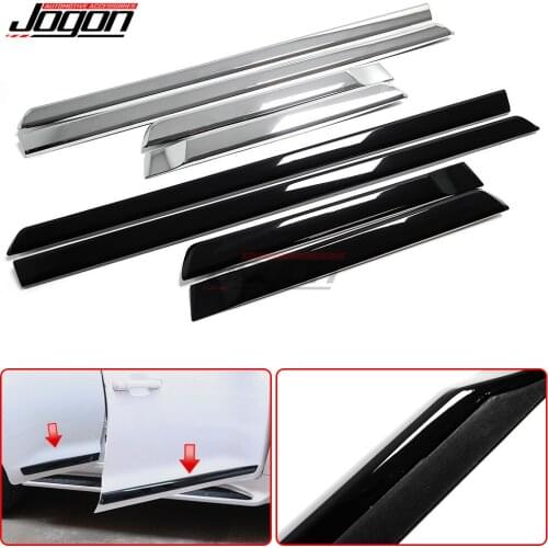 Car Styling ABS Chrome Car Side Door Body Protector Molding Cover For Toyota Land Cruiser FJ200 LC200 2016-2020 Car Accessories