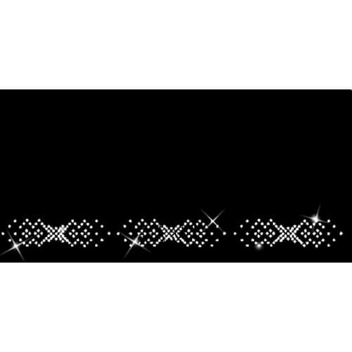 Free Shipping rhinestones transfer strip desin white clear crystal swirls ion on Rhinestone transfer designs for USA