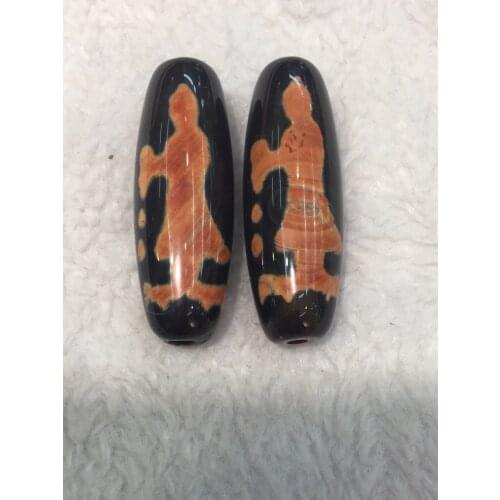 Natural Agate Dzi Bead Himalaya Gems Various Totems Loose Jewelry Accessories DIY Material Necklace Bracelet