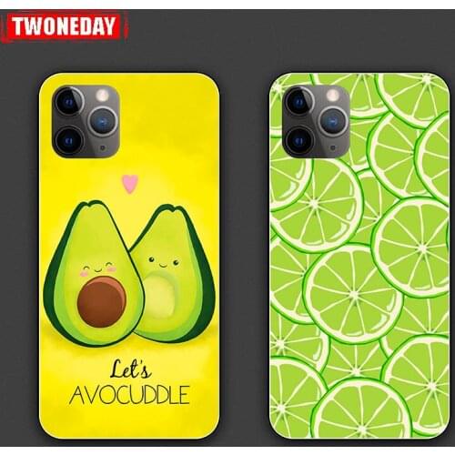 Cover Case For iPhone 11 Pro Max XS Max XR 6 6S 7 8 Plus X 5 SE 2020 5C Ipod Touch 5 6 7 Fruit lemon strawberry Phone cases