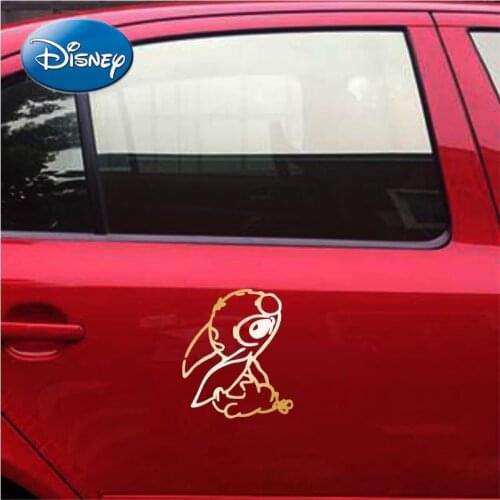 Disney Car Laser Seam Anime Cartoon Decorative Sticker Anti-scratch Sticker Bumper Car Sticker