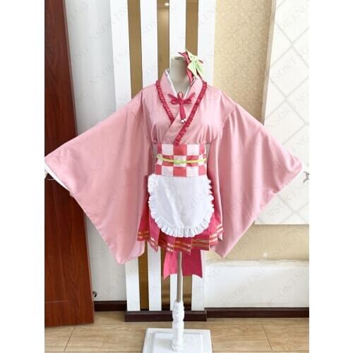 Anime Demon Slayer:Kimetsu no Yaiba Tsuyuri Kanawo maid outfit lolita dress Cosplay Costume customized