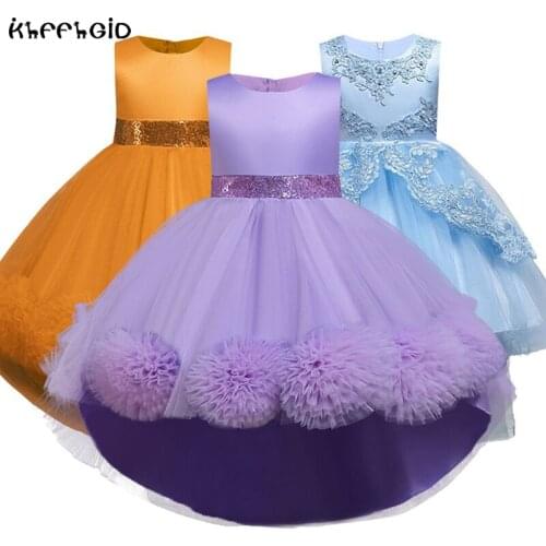 Hot! Kids Lace Girls charistmas Party Dresses,Children Summer 2020 Fashion Dresses Wedding Party Clothes Girls Dress 3-14T