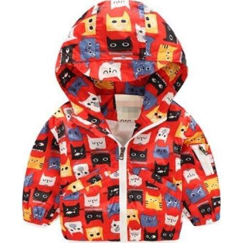 2020 Hot Sale Autumn children coat Boy girl cotton cartoon animals hoodies Fashion Long Sleeve Print baby clothes zipper Jackets