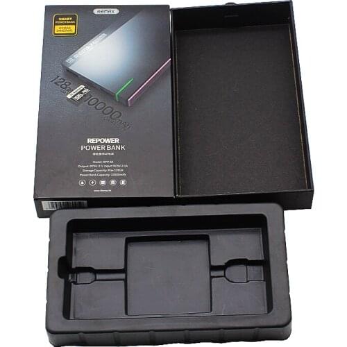 Mass Varnish Customized Hot Stamping Printed Luxury Black Mobile Phone Case Packaging Box