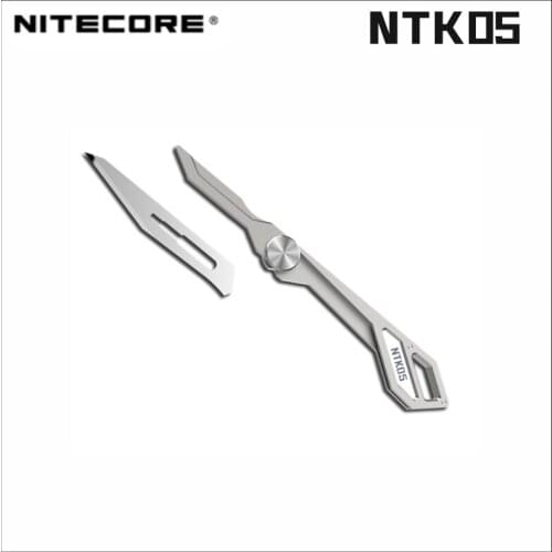 Nitecore NTK05 Mini Knife Multi Functional Folding UltraTiny Titanium Keychain Tools Outdoor Hunting Camp Fishing