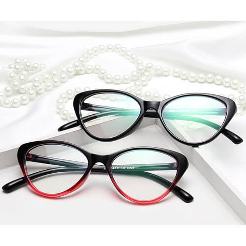 Fashion Vintage Cat Eye Glasses Frame Women Eyeglasses Optical Plastic Clear Lens Myopia Glasses for Unisex Eyewear