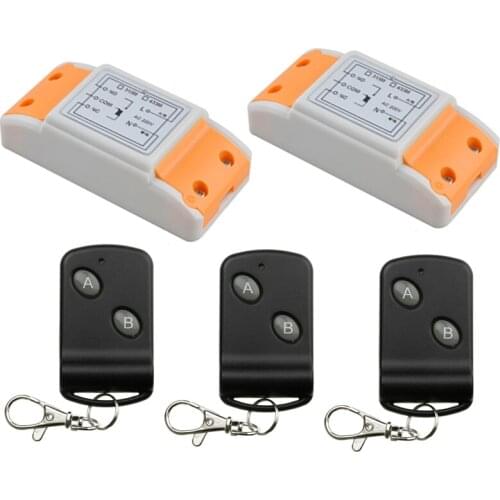 New 220 v 1 ch remote control switch 2 * receiver + 3* transmitter Safer operation self-lock mode