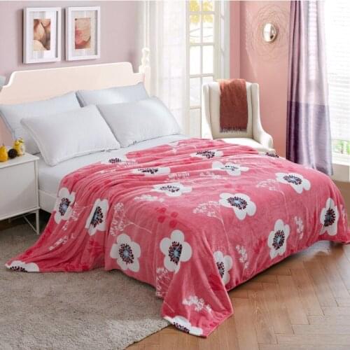 Lannidaa Flowers Pink Coral Fleece Blanket For Kids Adults Soft Microfiber Bed Sofa Blanket Plaid Throw Blankets Sheet Bedspread