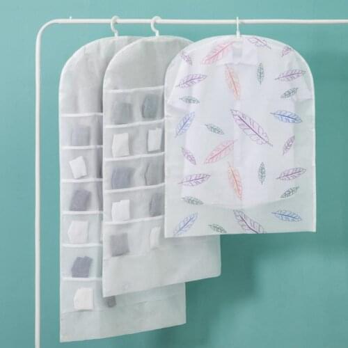 Closet Organizer Mesh Pockets Convenient Non-woven Fabric Foldable Hanging Underwear Rack Hanger Storage Organizer Bag for Home