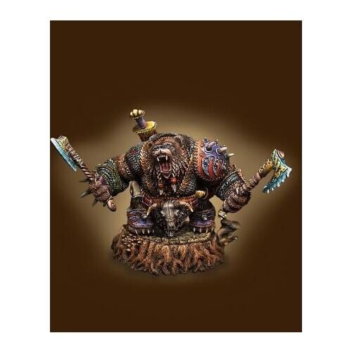 45mm ancient fantasy warrior stand (WITH BASE ) Resin figure Model kits Miniature gk Unassembly Unpainted