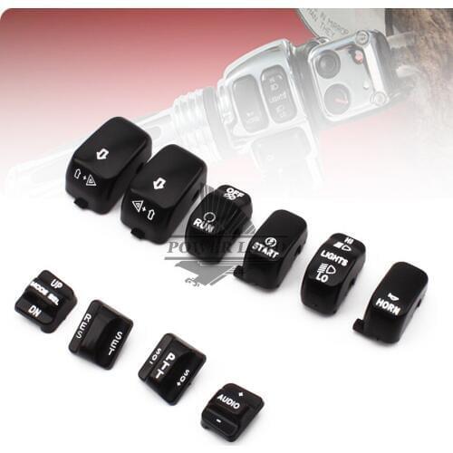 Motorcycle Turn light Horn Electra Glide FLHX Hand Control Buttons Switch Housing Caps Cover 10 Caps Fit For Street Custom