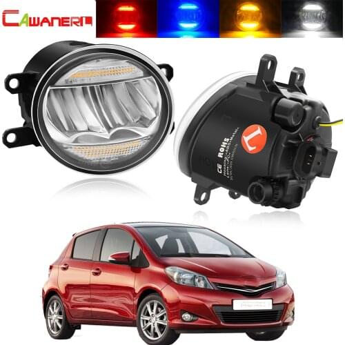 2in1 Fog Light Assembly + Daytime Running Lamp For Toyota Yaris 2006-2014 Car Right + Left LED Fog Light DRL 30W 8000LM 12V