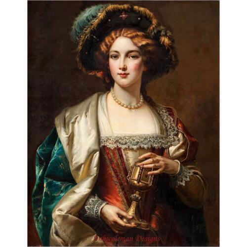 Needlework for embroidery by Ankicoleman DIY DMC High Quality - Counted Cross Stitch Kits 14 ct Oil painting - Dame