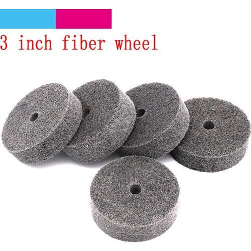 1pc 75mm Fiber Nylon Flap Polishing Buffing Grinding Wheel Disc Non-woven Unitized For Hard Metal Wood Table Mill Abrasive Tools