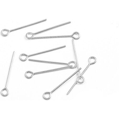10pcs Real Pure Solid 925 Sterling Silver Needle Pins for DIY Jewelry Making Findings Earring Necklace Connector Part Base