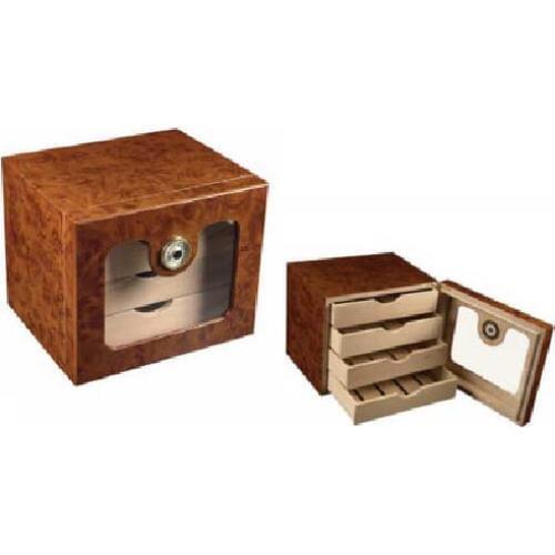 SIKARLAN desktop humidor 4 Tray Humidor cohiba humidor glass front