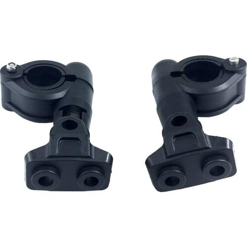 Universal 25mm Driving Aux Lights Supporter Fog Lamp Bracket Motorcycle Accessories Motobike Mount Left And Right Black