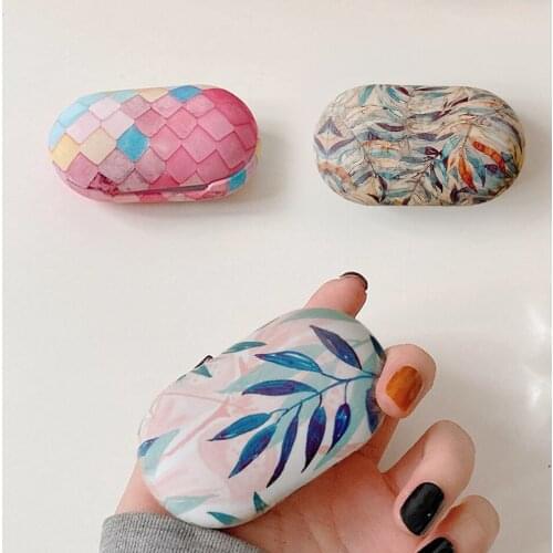 Vintage Banana Leaf Earphone Cases for Samsung Galaxy Buds Plus Case Matte Plastic Charging Box Buds + Protect Accessories Cover