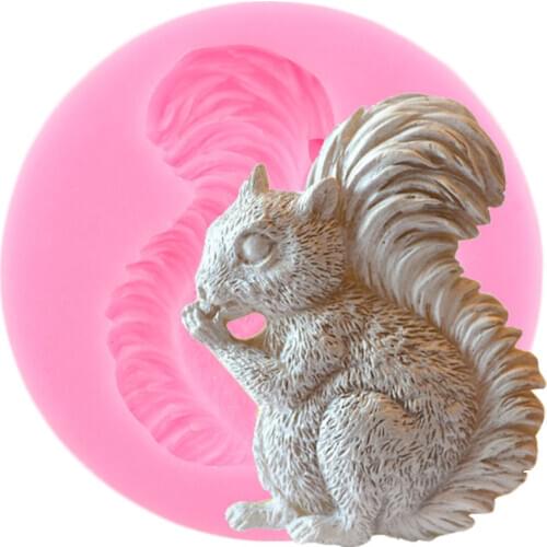 Animals Squirrel Silicone Molds Fondant Mould DIY Party Cake Decorating Tools Cake Baking Candy Clay Chocolate Gumpaste Moulds