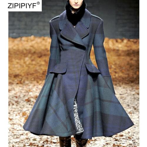 Женские пальто в клетку ZIPIPIYF China At AliExpress