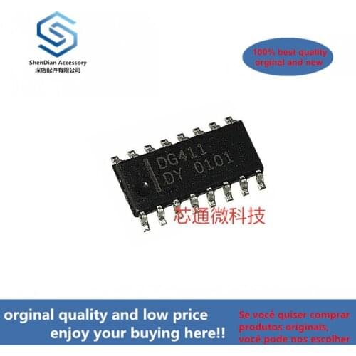 10pcs 100% orginal new best qualtiy DG411DY DG411 SOP-16 Monolithic Quad SPST, CMOS Analog Switches (can work perfect)