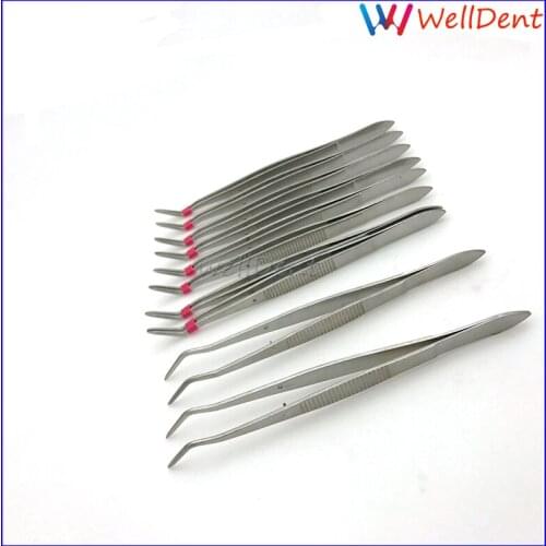 10 Pcs Dental Surgery Medical Forceps Tweezers Dental Instruments Dental Materials Dentist Tools Dental Lab Teeth Whitening
