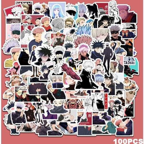 100Pcs Jujutsu Kaisen Sticker Waterproof Suitcase Bike Motorcycle Helmet Car Styling Accessories Stickers