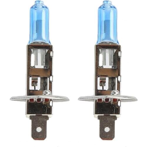 2Pcs H1 12V 55W 5000K Super Brightness White Car Halogen Bulb Headlight Lamps Accessories
