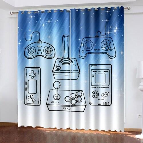 3d Curtains Blackout for Living Room Kids Bedroom Fabric game curtains 3D Curtains for Living Room Bedding Room Hotel