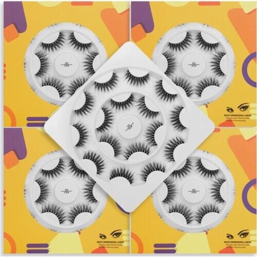 8 Pairs of 3D Artificial Mink False Eyelashes Set New Natural Long European and American False Eyelashes Makeup Extension Tool