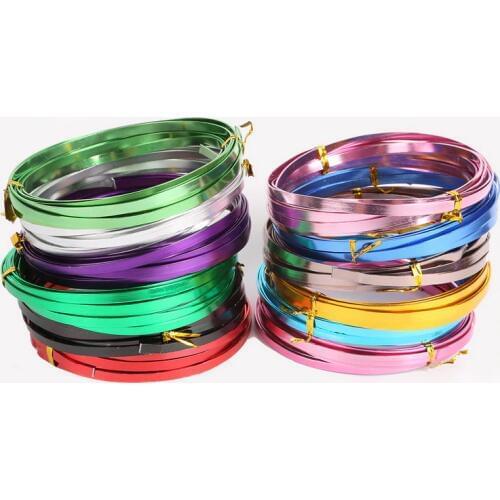 3m/sheaf 5mmX1mm (5mm width 1mm thickness) Flat aluminum wire DIY Aluminum crafts materials for jewelry making