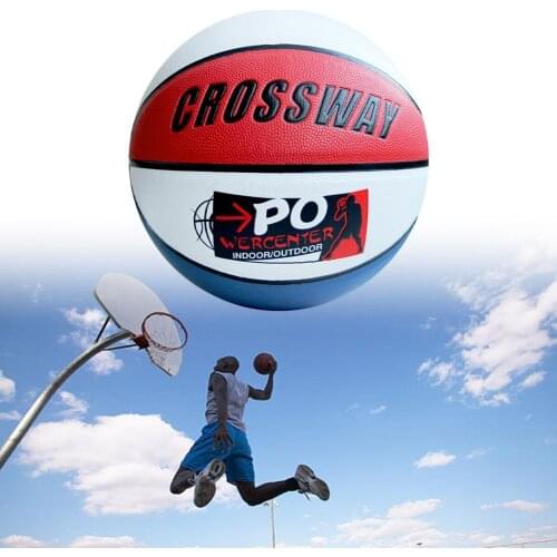 1 Set Indoor Outdoor Basketball Comfortable Grip Flat Resistant Polyurethane School Training Basketball Game for Hardwood Court