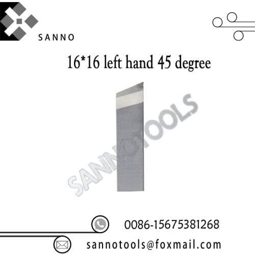 Free shipping! High quality 45degree 16*16 right hand / 45degree 16*16 left hand PCD cnc carbide turning inserts
