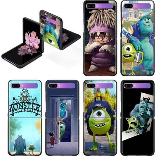 Monsters University Disney Case For Samsung Galaxy Z Flip 6.7" Flip3 5G Black PC Hard Phone Cover Segmented Protect Coque