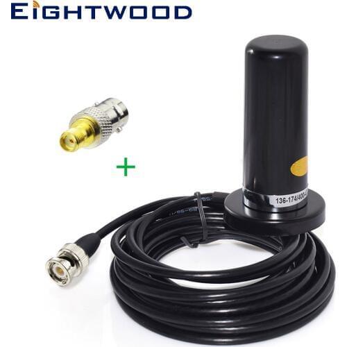 Eightwood Car CB Radio Antenna Aerial 136/433MHz Marine Bost for Uniden Radio Scanner Radio Shack PRO-2018 PRO-197 PRO-650